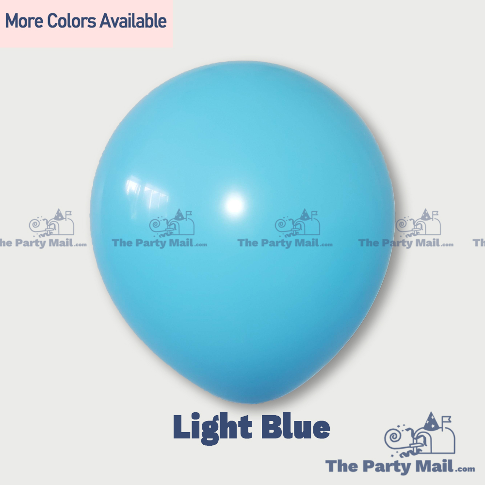 10Pcs Pearl Latex Balloons - Light Blue