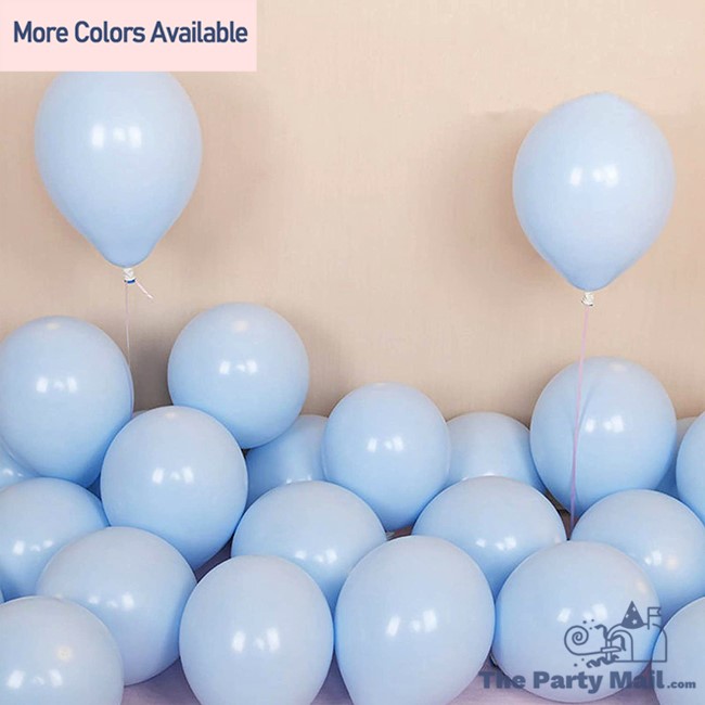 10Pcs Macaron Pastel Latex Balloons - Light Blue