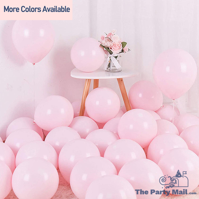 10Pcs Macaron Pastel Latex Balloons - Pink
