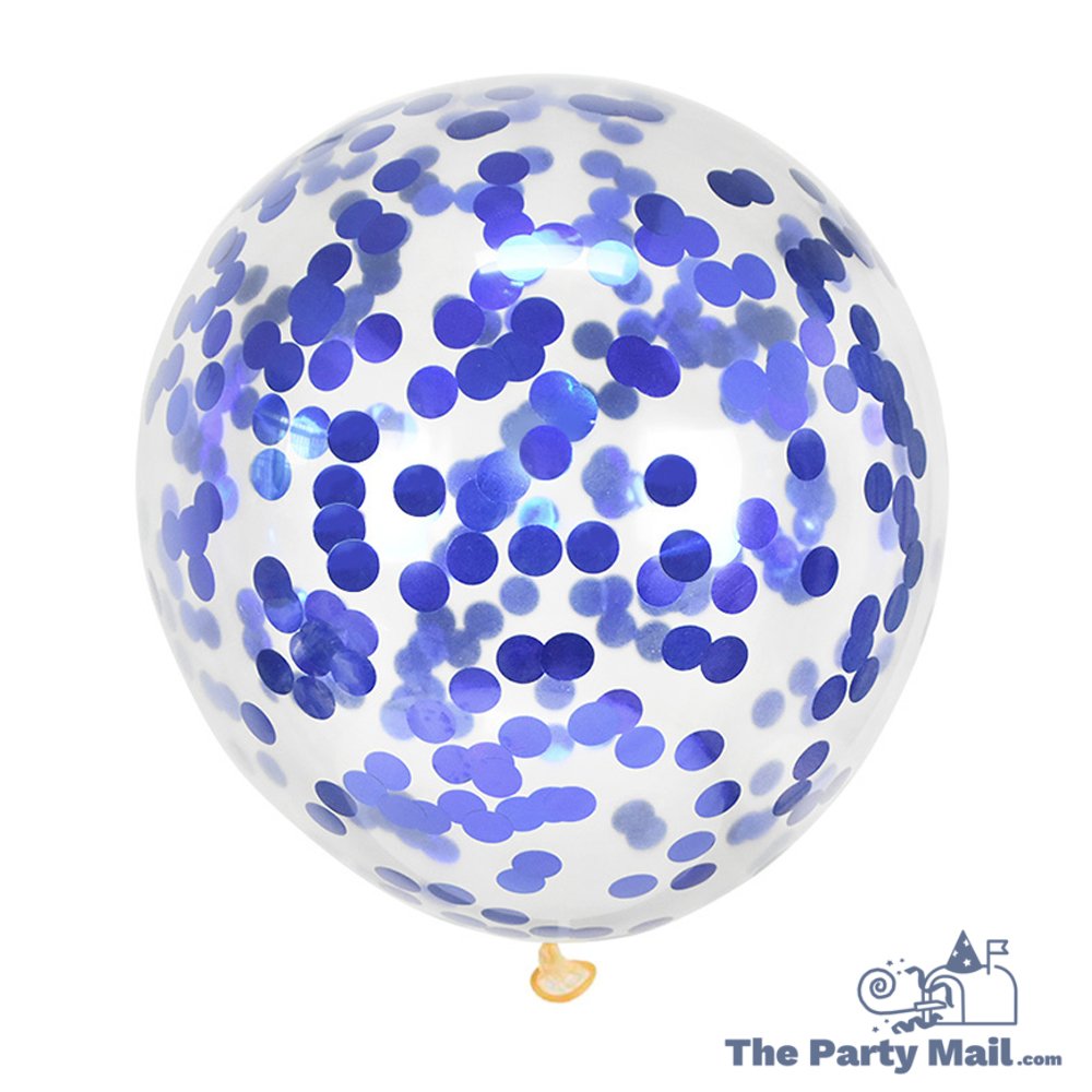 5Pcs Latex Confetti Balloon - Navy Blue
