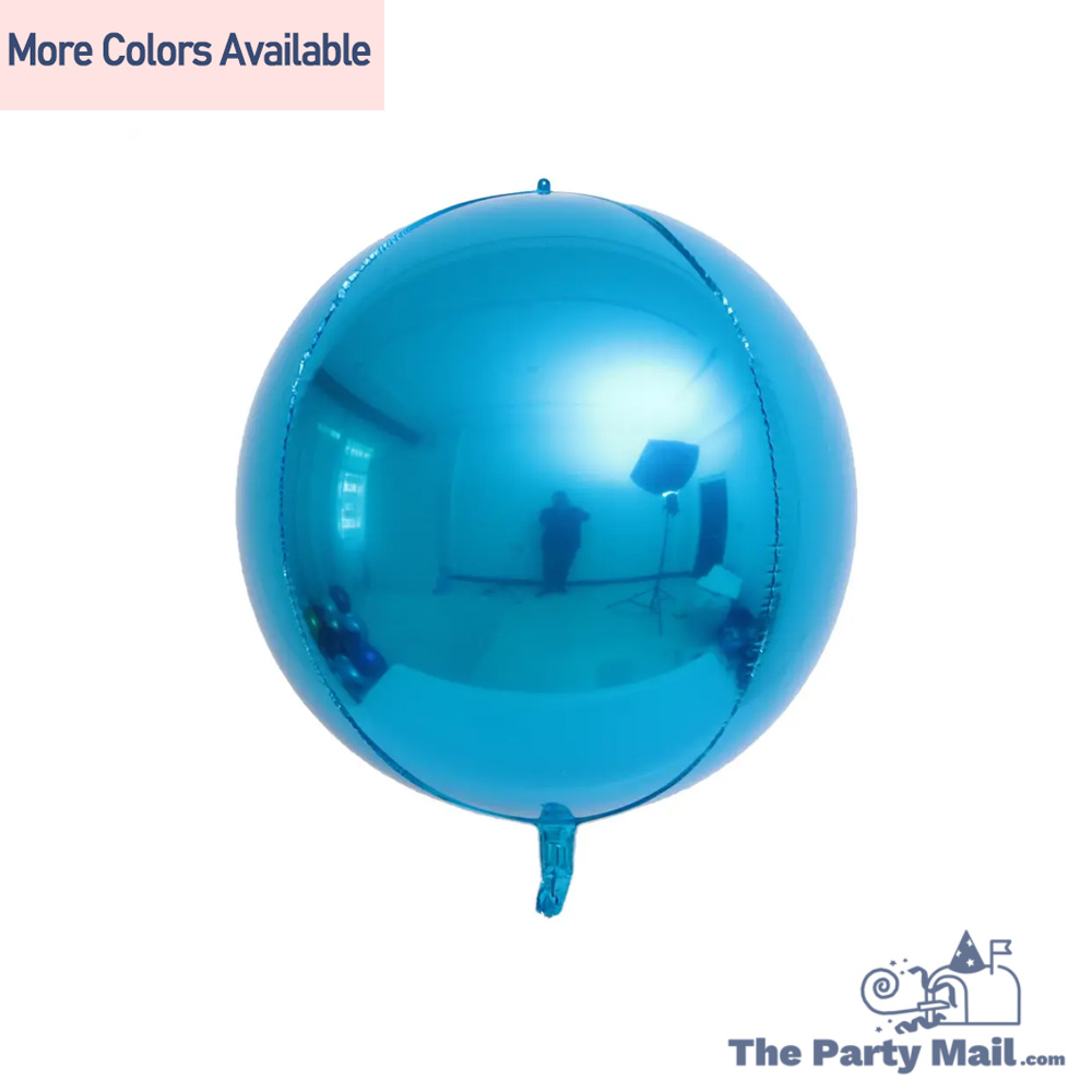 18" 4D Orb Balloon - Light Blue